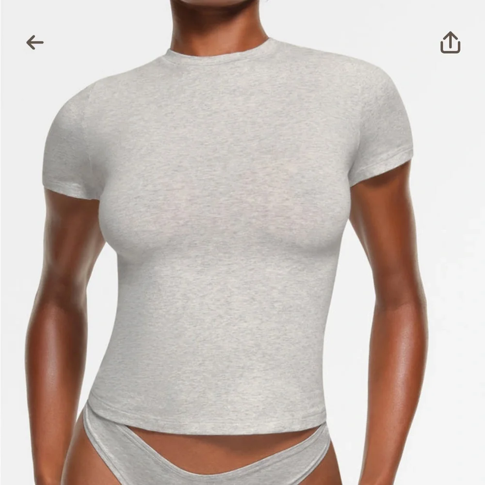 Skims Cotton Jersey TShirt
In Truffle - Picture 2 of 3